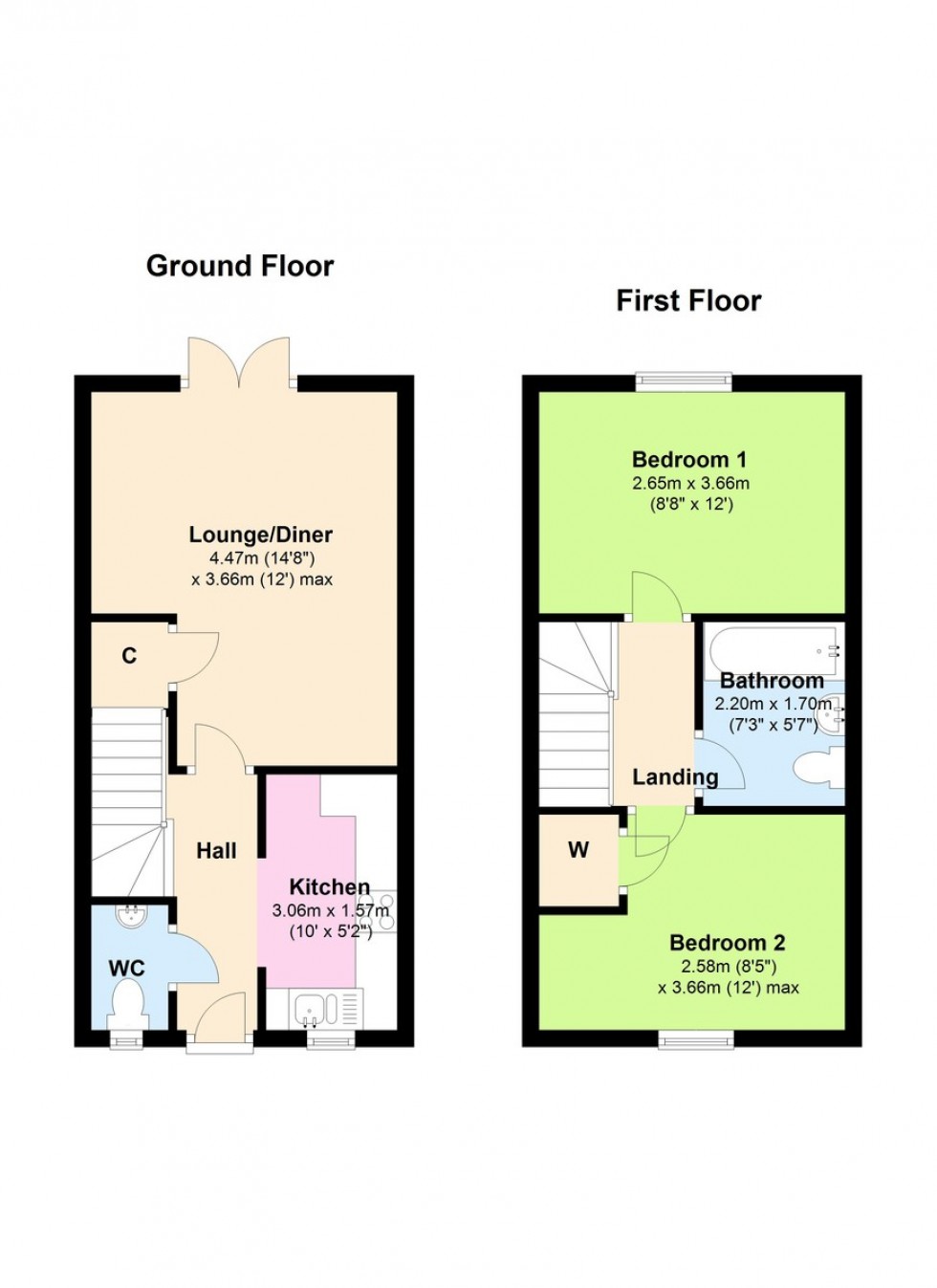 Floorplan for 44 Rosebud Way, Colburn, Catterick Garrison