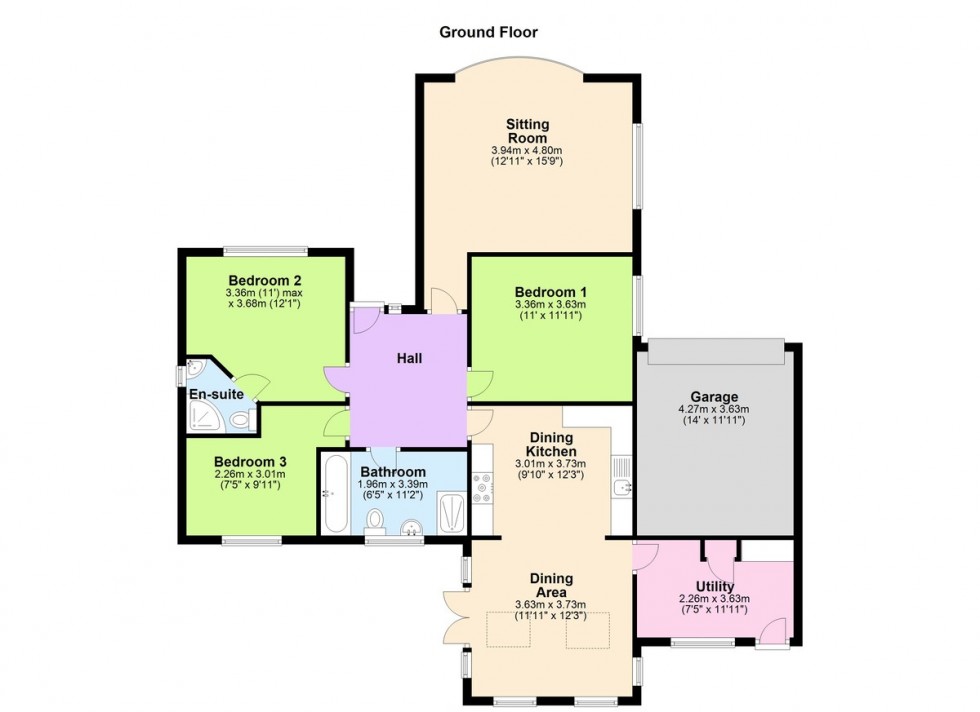 Floorplan for Bedale Road, Aiskew, Bedale