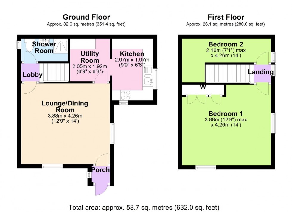 Floorplan for Pretoria Cottage, Gunnerside, Swaledale