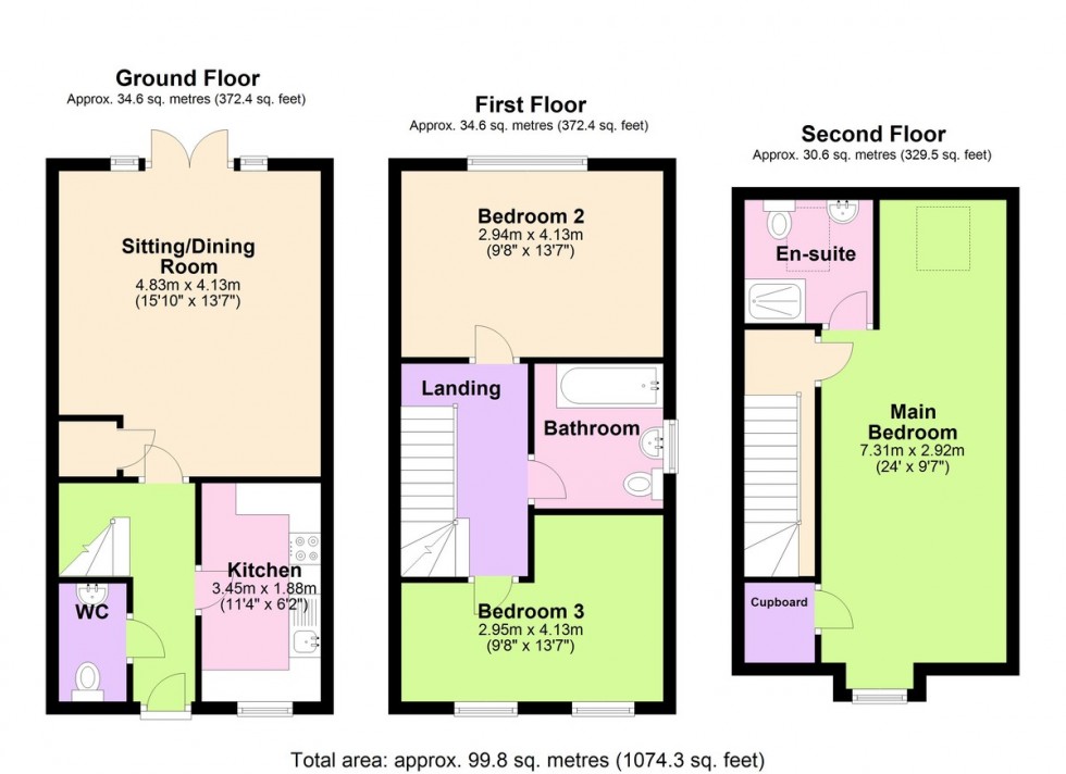 Floorplan for Calvert Way, Bedale