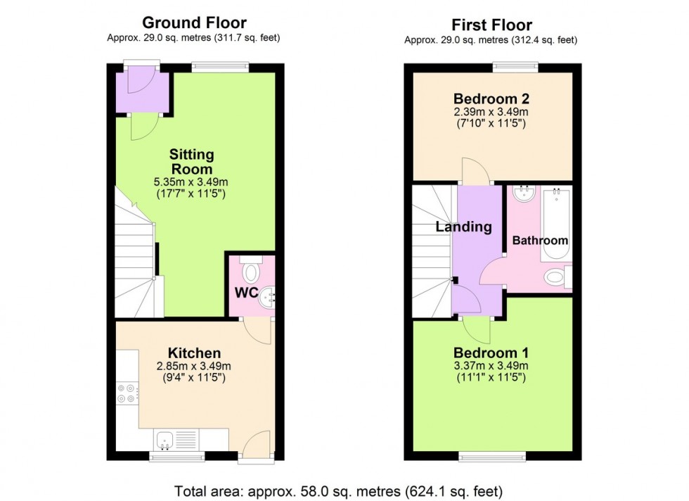 Floorplan for College Court, Bedale