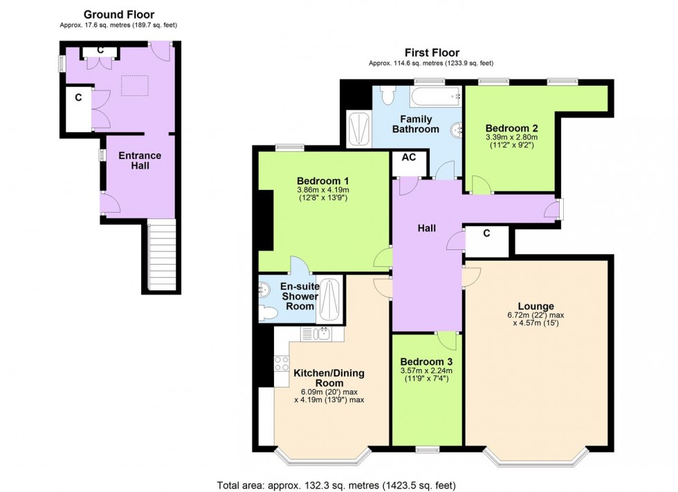 Floorplan for Apartment 2, 5 St Matthews Terrace, Leyburn