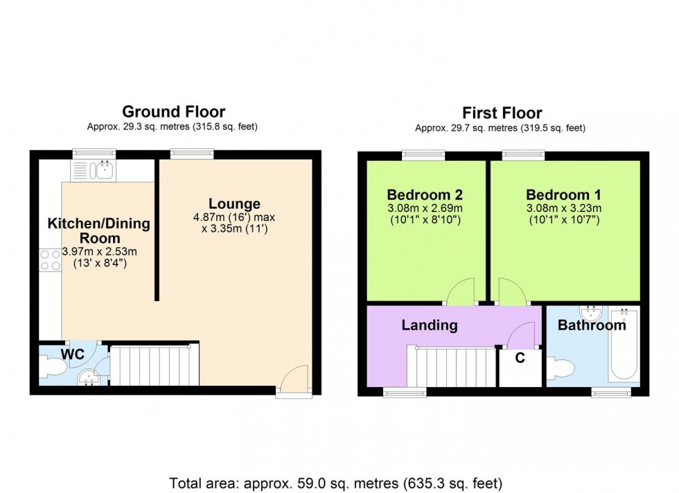 Floorplan for Dawn View, 2 The Green, Melsonby, Nr Richmond