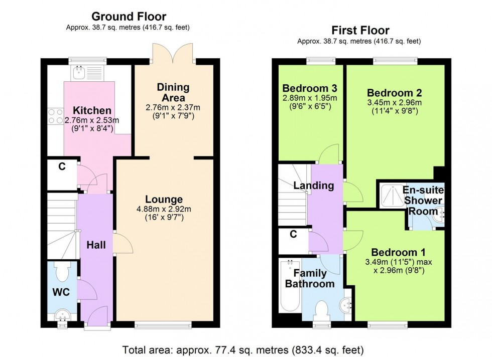 Floorplan for Darwin Drive, Brough With St. Giles, Catterick Garrison