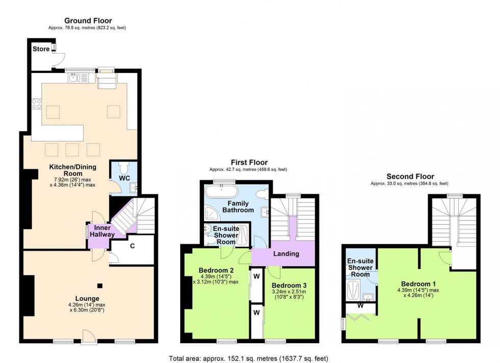 Floorplan for Anchorage House, 6 Anchorage Hill, Richmond
