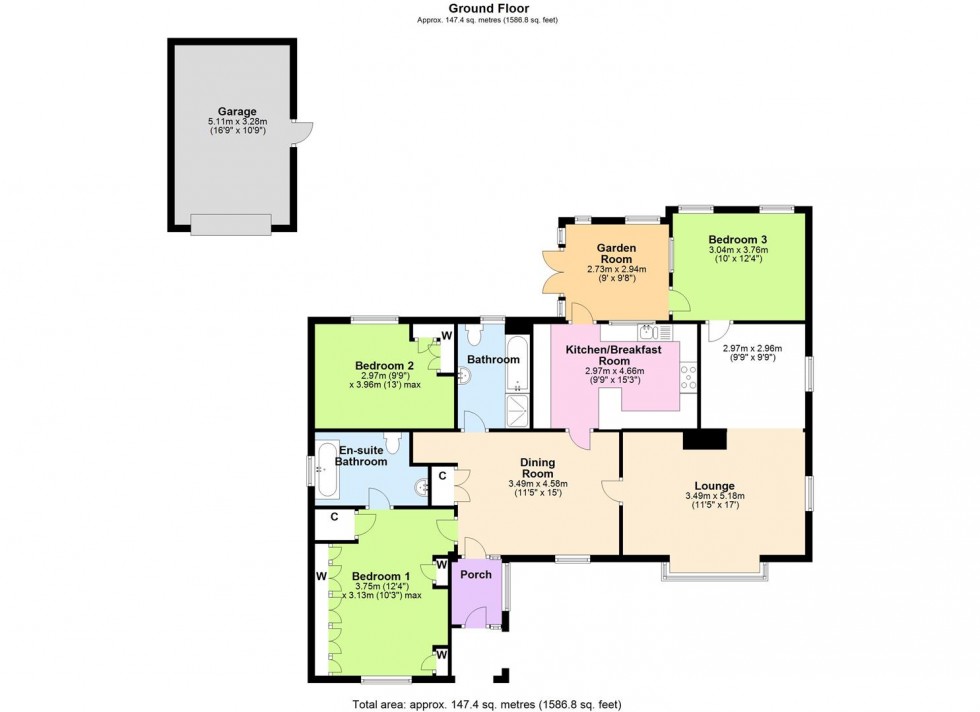 Floorplan for Rowan Court, Leyburn