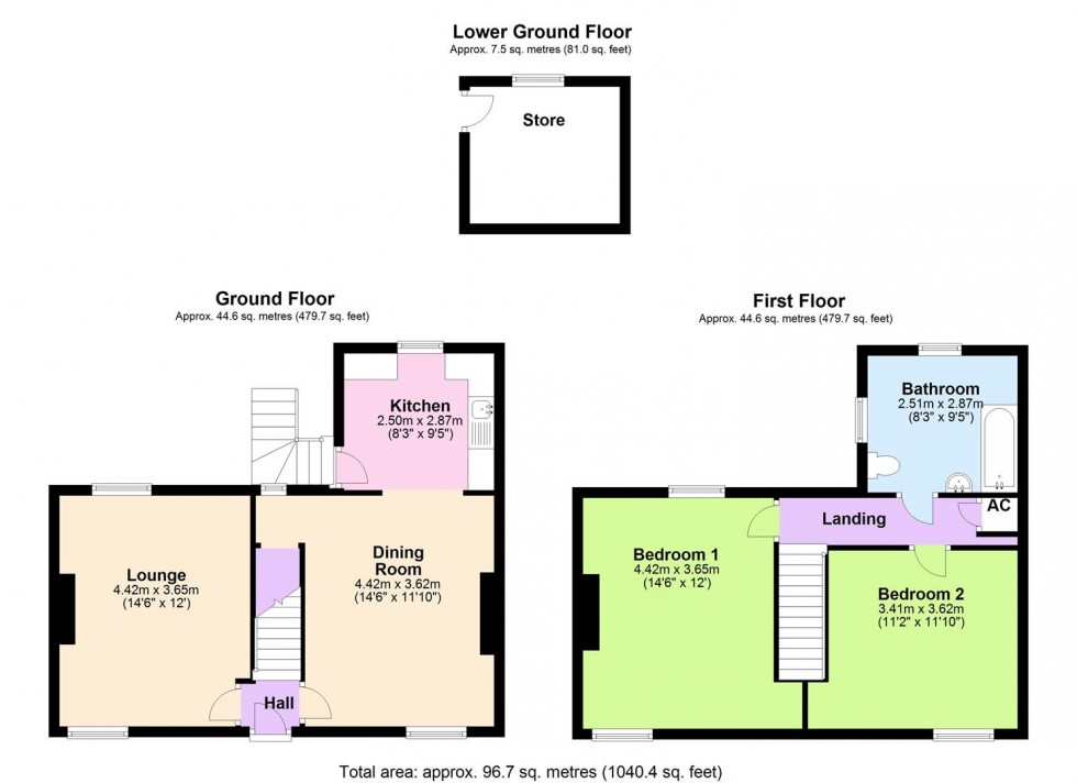 Floorplan for Palm Cottage, Waterloo Street, Richmond