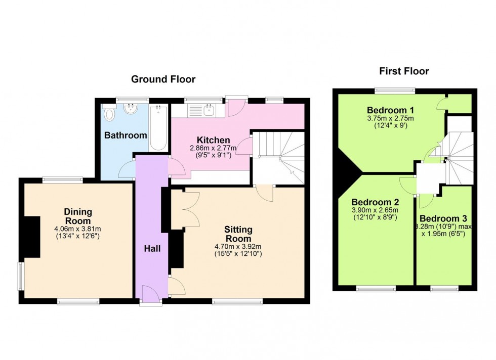 Floorplan for 1 Station Cottages, Masham, Ripon