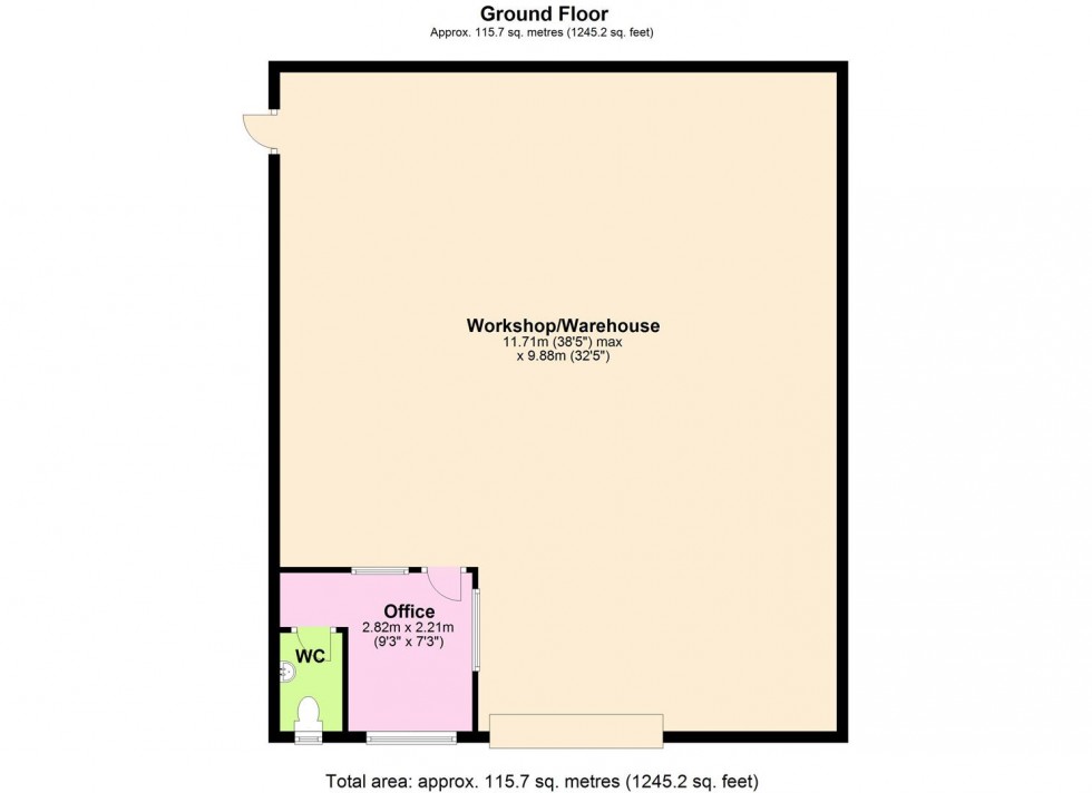 Floorplan for Unit 2A, Mercury Road, Gallowfields Trading Estate, Richmond