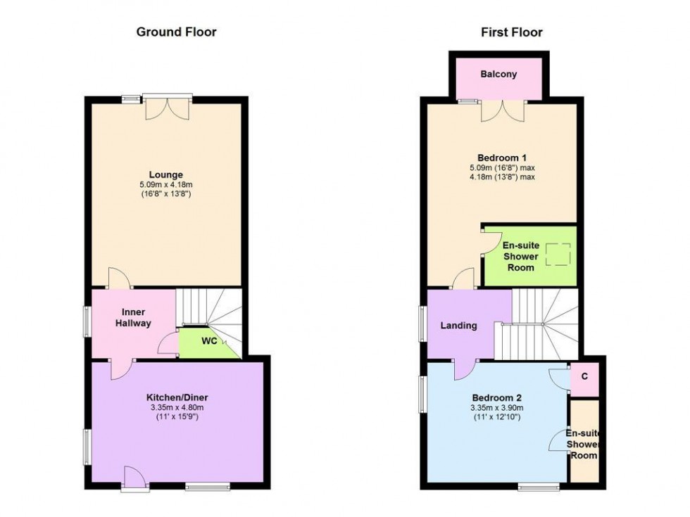 Floorplan for Wynd Cottage, Castle Wynd, Richmond