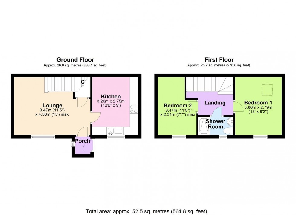 Floorplan for 9B Bargate, Richmond