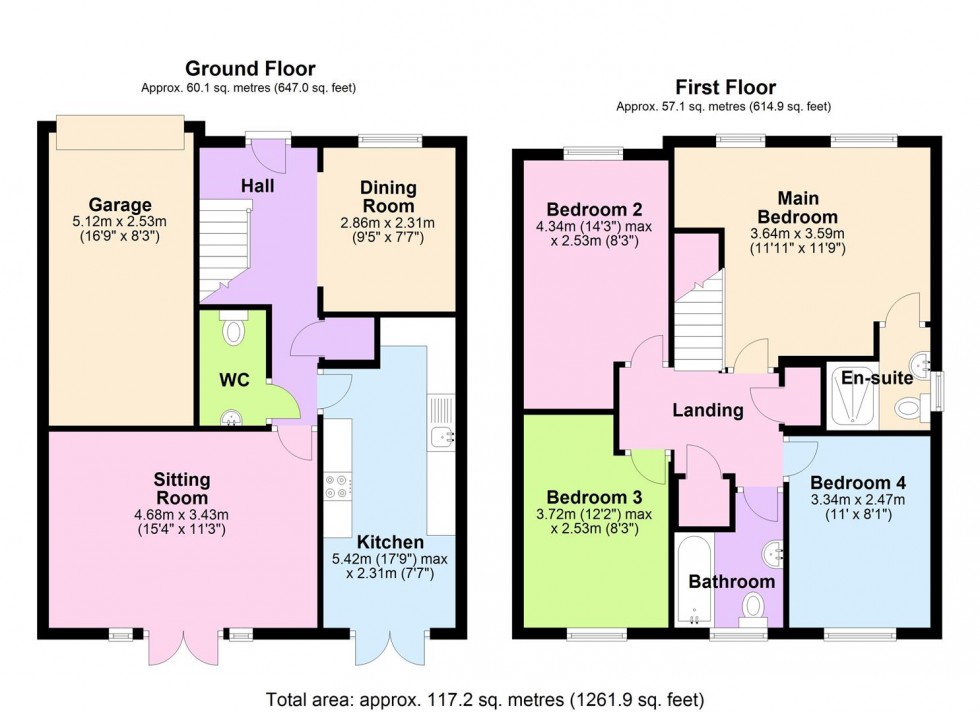 Floorplan for Jubilee Road, Aiskew, Bedale