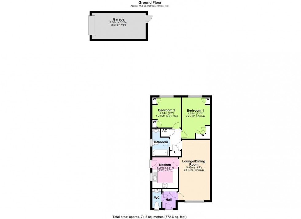 Floorplan for 26 Dale Grove, Leyburn