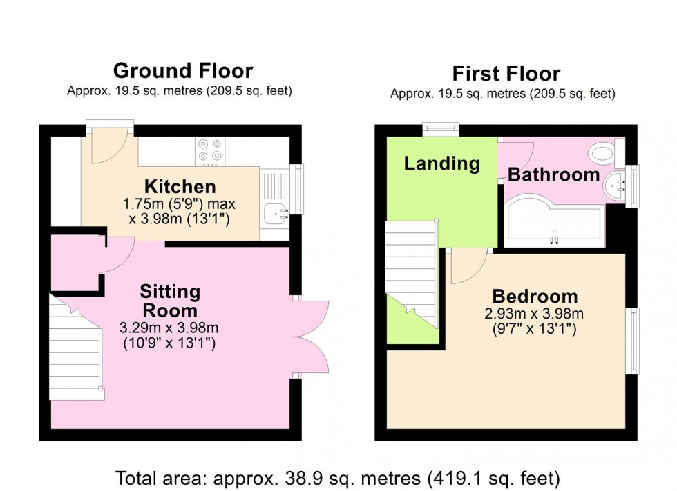 Floorplan for 15 Parker Drive, Bedale