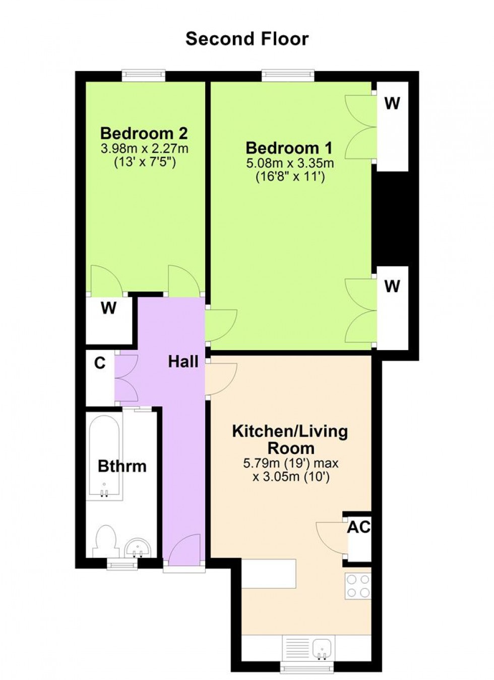 Floorplan for 9, 10, 11 Parkinsons Yard and 19/21 Frenchgate, Richmond