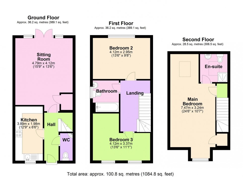 Floorplan for Calvert Way, Bedale