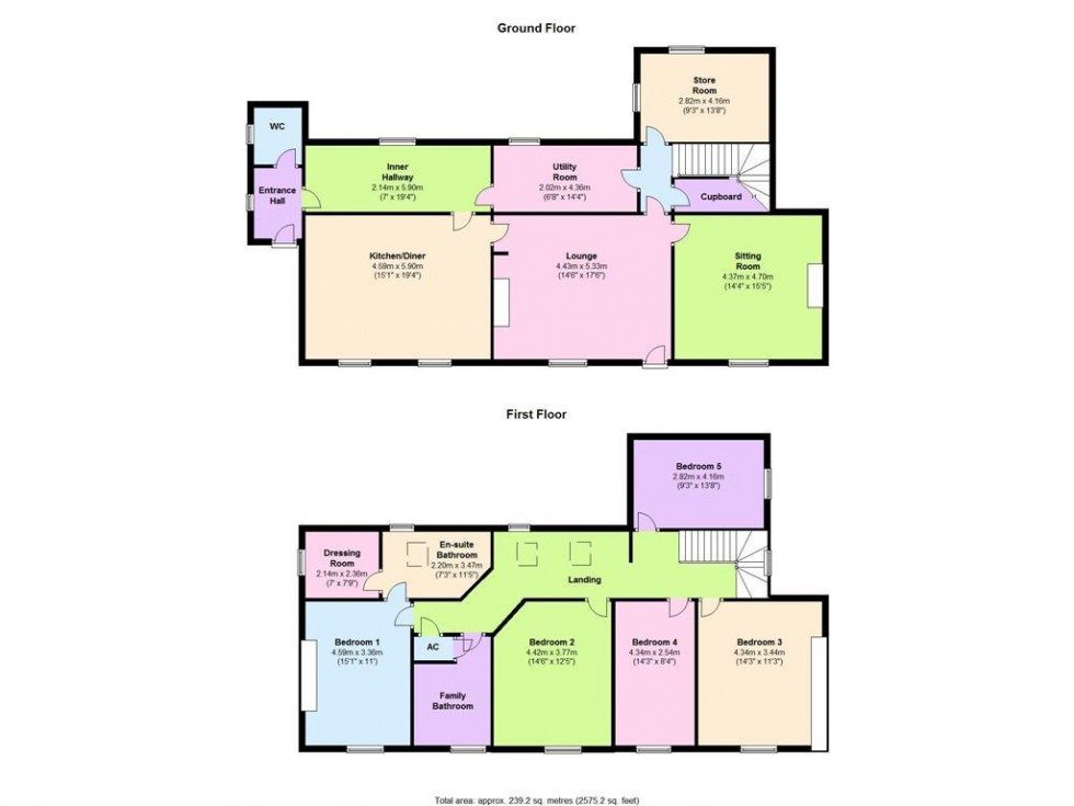Floorplan for Hutton Fields West, Hutton Magna, Nr Barnard Castle