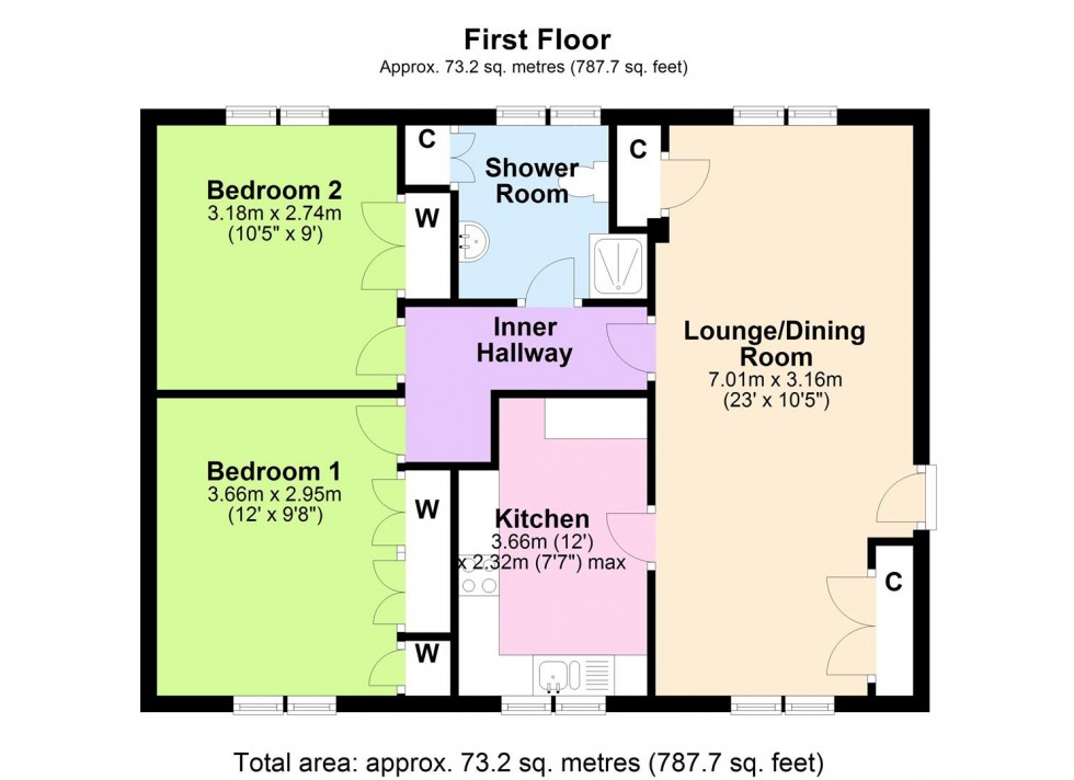 Floorplan for Manor Court, Moor Road, Leyburn