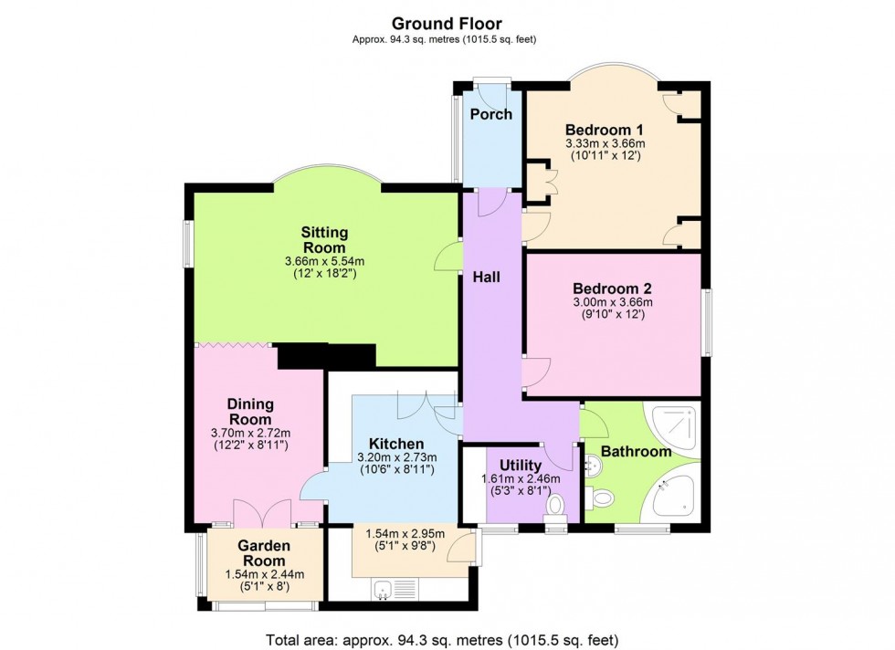Floorplan for Brookside Avenue, Bedale