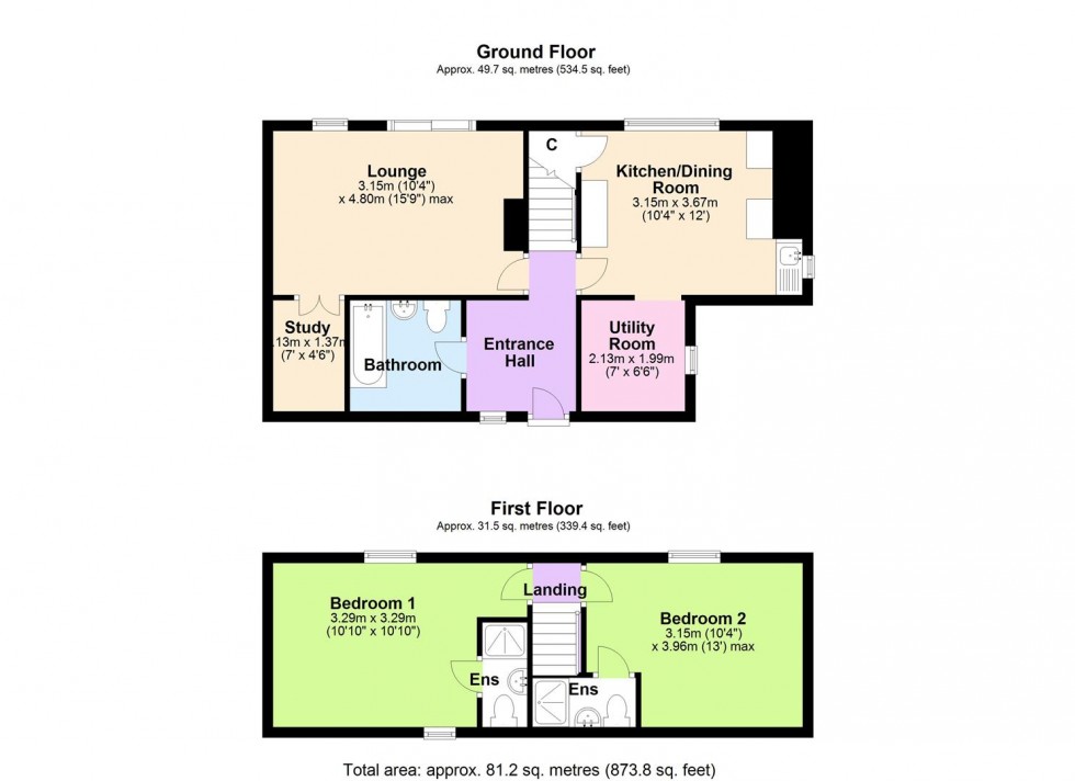 Floorplan for Edge View, Reeth, Swaledale