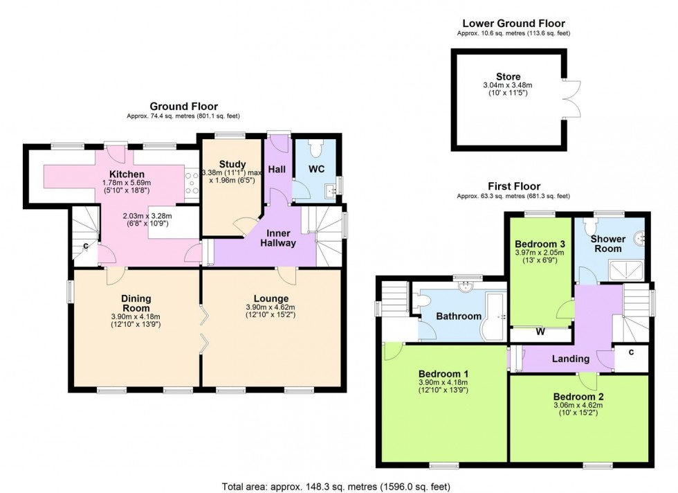 Floorplan for Hilltop Cottage, Moulton, Nr Richmond