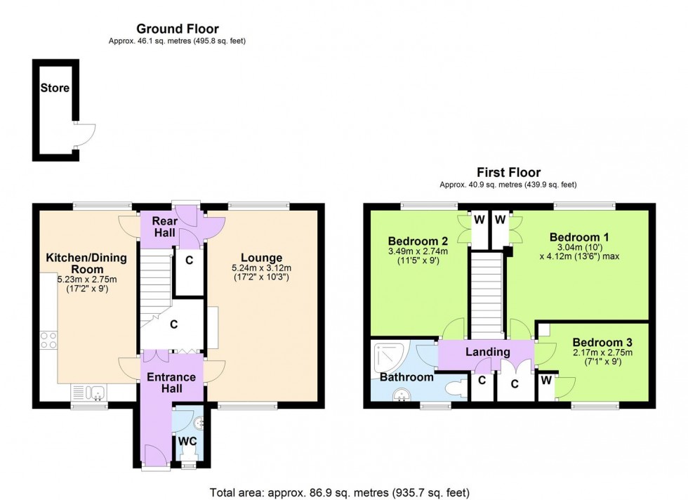 Floorplan for Somerset Close, Catterick Garrison