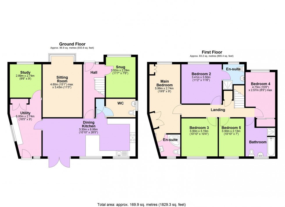 Floorplan for 43 Kingfisher Drive, Aiskew, Bedale