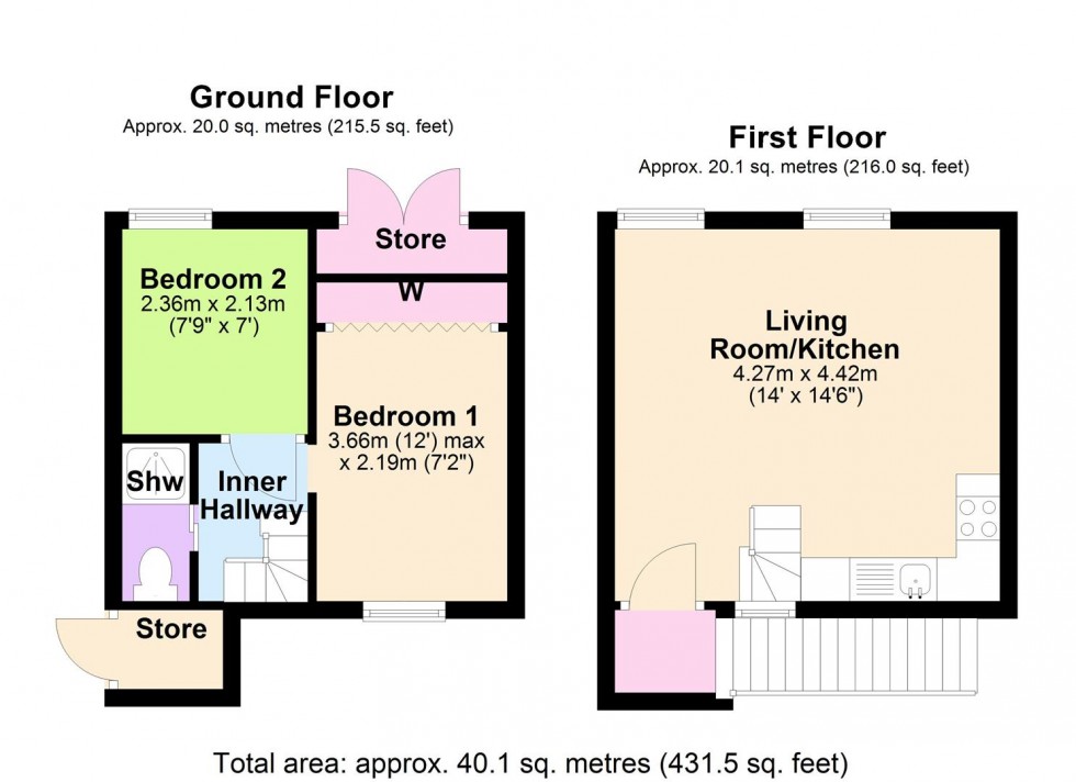 Floorplan for The Baulks, Thwaite, Swaledale