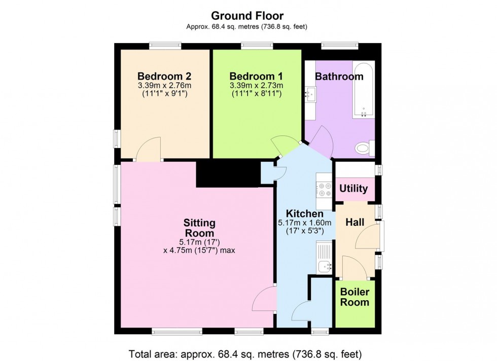 Floorplan for Mounstrall Lane, Danby Wiske, Northallerton