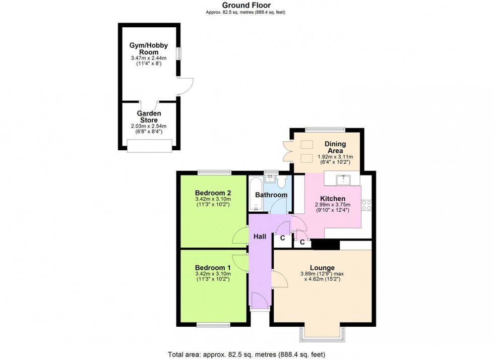 Floorplan for Bolton Way, Leyburn