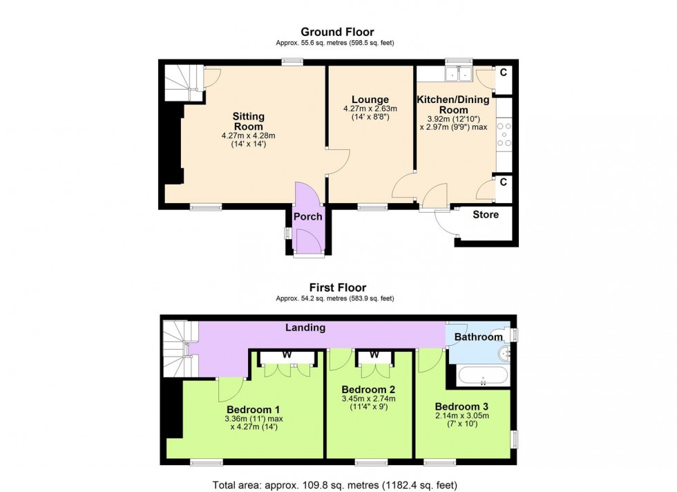 Floorplan for Smarber Cottage, Blades, Low Row, Swaledale