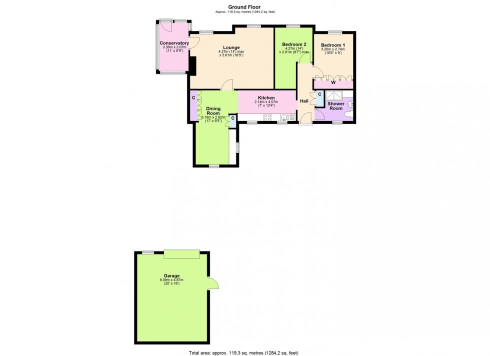 Floorplan for Thornborough Lodge, Moor Road, Leyburn