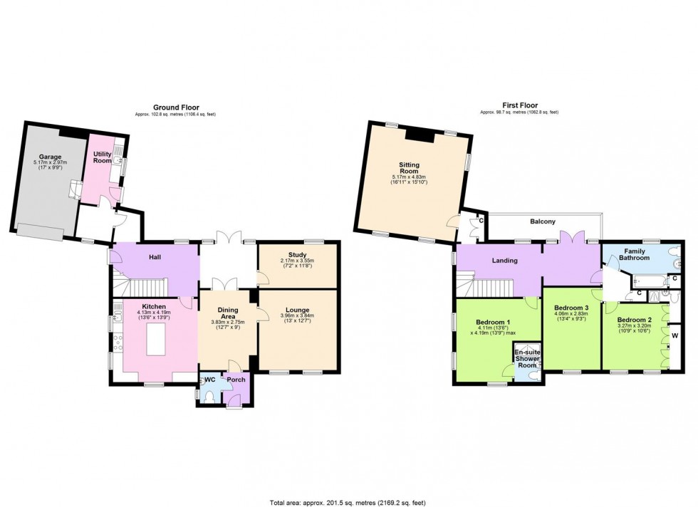 Floorplan for Pear Tree House, Moulton, Nr Richmond