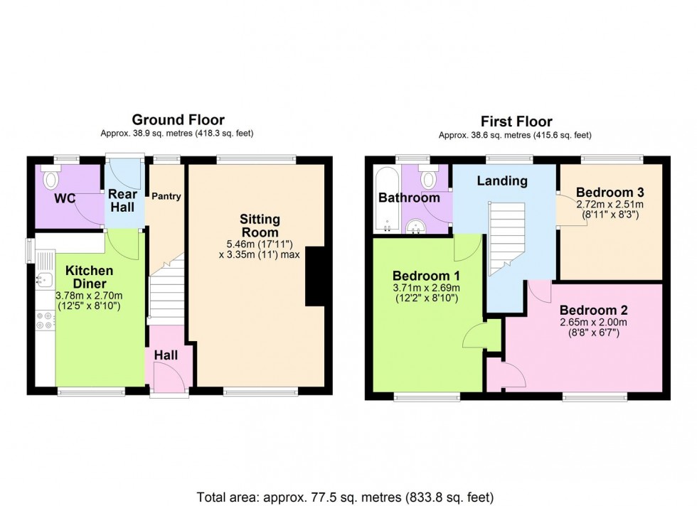 Floorplan for Low Street, Leeming Bar, Northallerton