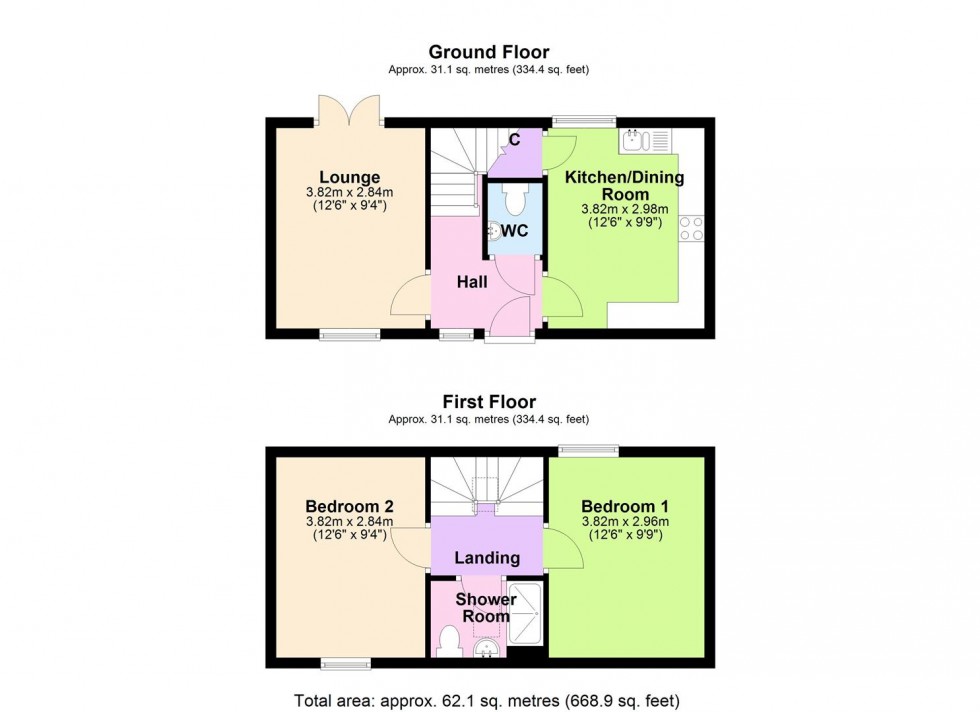 Floorplan for 2 Brittain Court, Bargate, Richmond