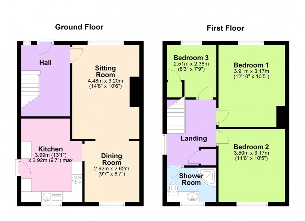 Floorplan for 8 Meadow Grove, Bedale