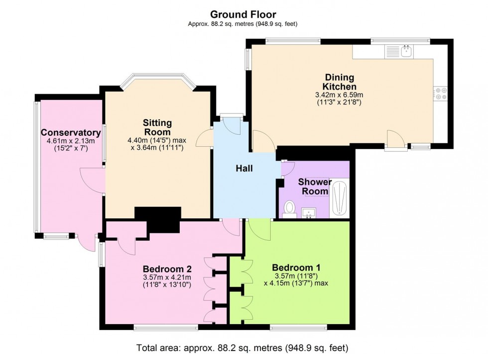Floorplan for Station Road, Scruton