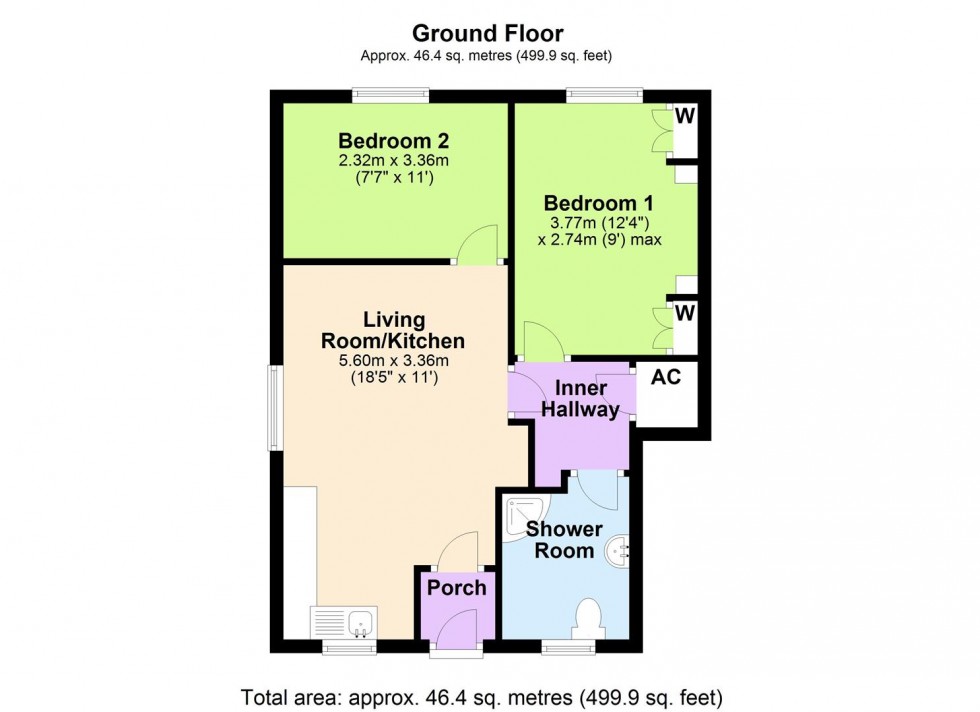 Floorplan for Flat 2, 37 Noels Court, Catterick Village