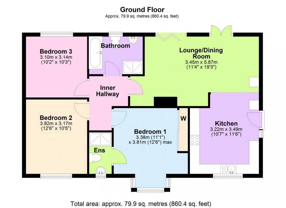 Floorplan for Hillam, Constable Burton