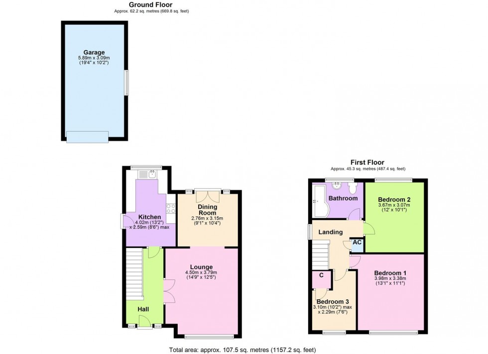 Floorplan for 23 Sydalls Way, Catterick Village