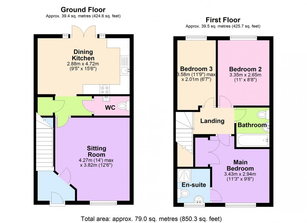 Floorplan for 16 Fox Covert Close, Aiskew, Bedale