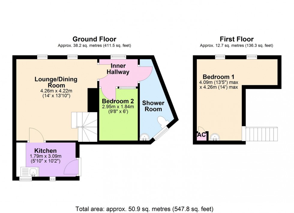 Floorplan for Kirkbeck, Keld, Upper Swaledale