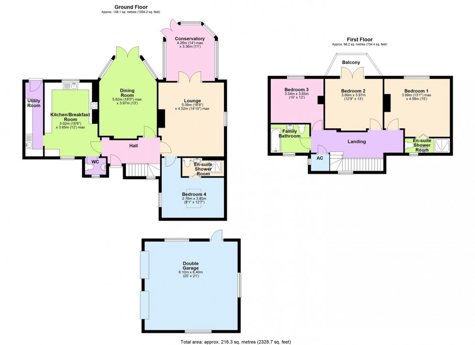 Floorplan for Cedar Lodge, Moor Road, Leyburn
