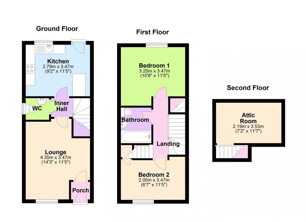 Floorplan for 30 Ascough Wynd, Aiskew, Bedale