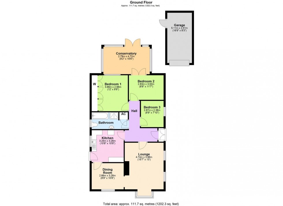 Floorplan for Bolton Way, Leyburn