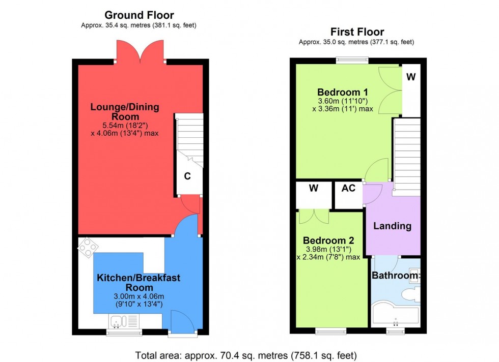 Floorplan for I'Anson Close, Leyburn