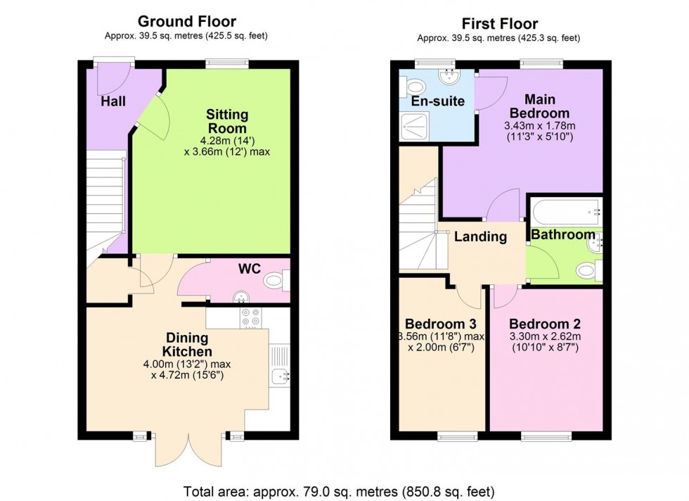 Floorplan for Railway View, Aiskew, Bedale