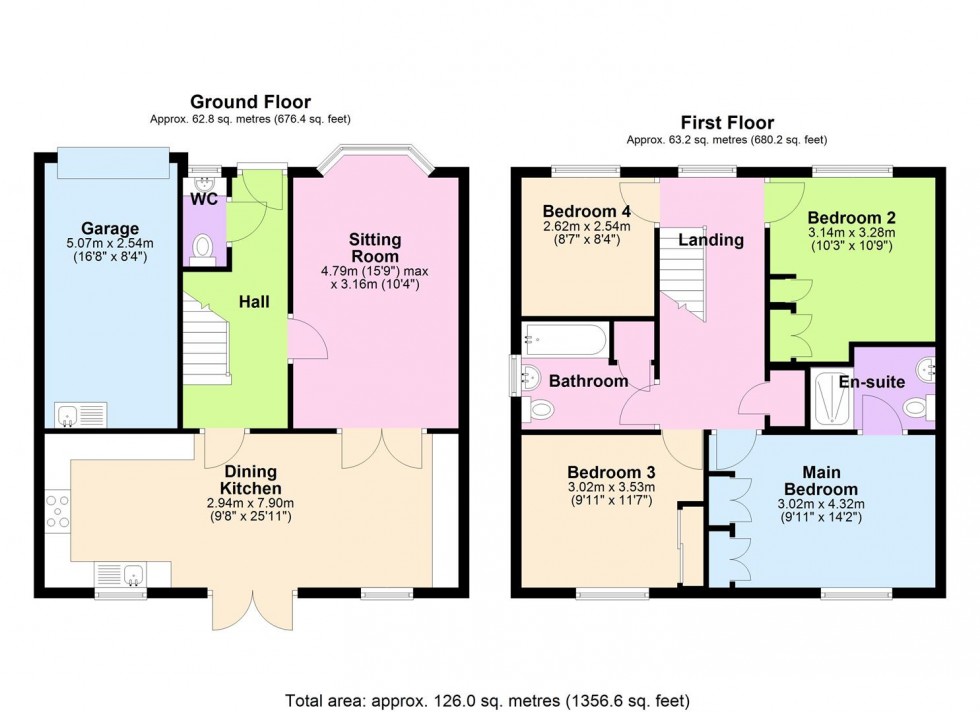 Floorplan for Bedale Road, Aiskew, Bedale