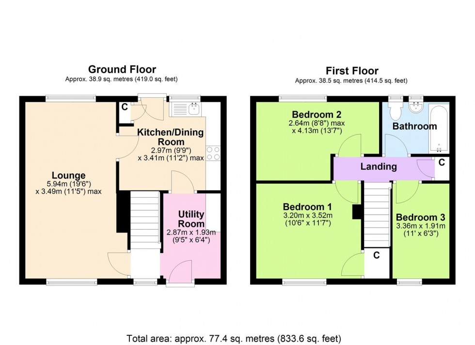 Floorplan for Grange Road, Colburn, Catterick Garrison