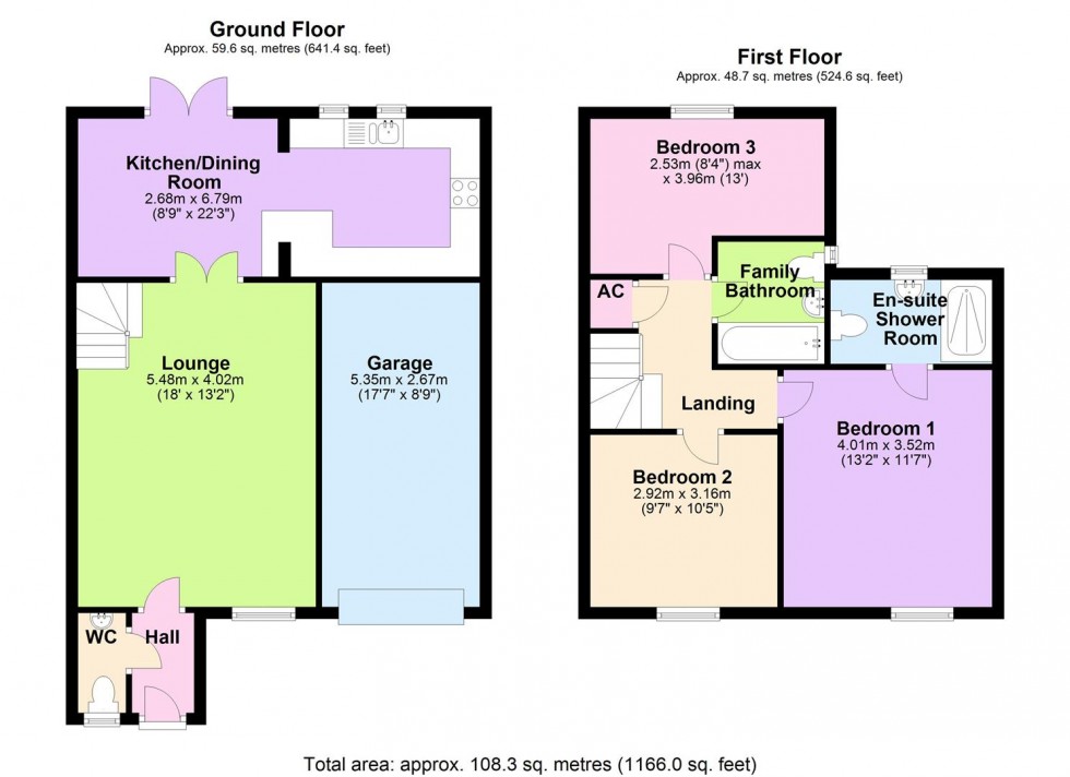 Floorplan for 129 Dale Grove, Leyburn